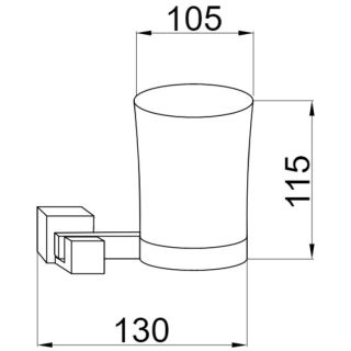 Стакан Boheme Venturo хром 10304